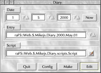 Diary Main Window